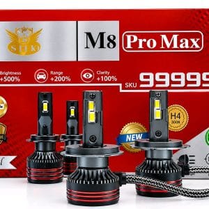 هدلایت تک رنگ آفتابی(نچرال) stco پایه H4 مدل M8pro